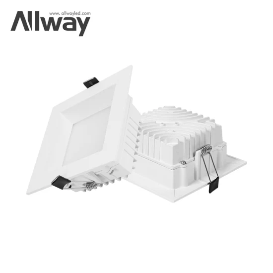 Arruela de parede comercial Allway Down Light LED embutida Slim Square Downlight